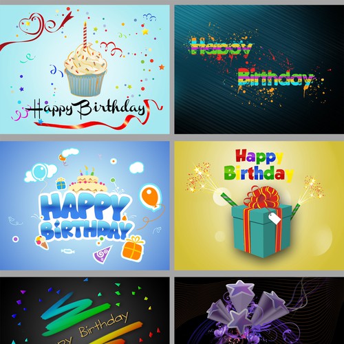 Create cool birthday card designs! Design by Miroslav123