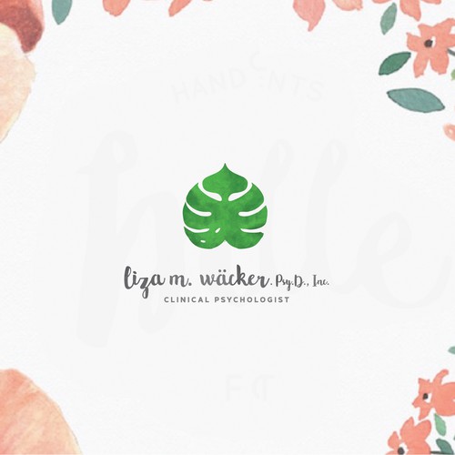 Psychologist needing a delicate, feminine watercolor style tree, branch or leaf logo デザイン by artaza.