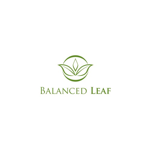 Abstract yin and yang leaf logo for new CBD Brand Design by knight brands™