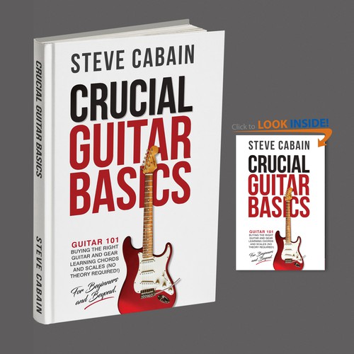 Need a powerful and eye catching design for a book about guitar. Design by BeyondImagination
