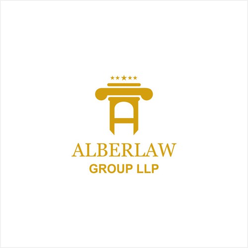 Law office firm logo keep Alber Law separate it looks better Design by mahesabenar