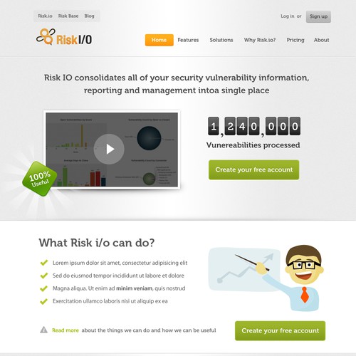 RiskIO needs a new website design Design by blanker