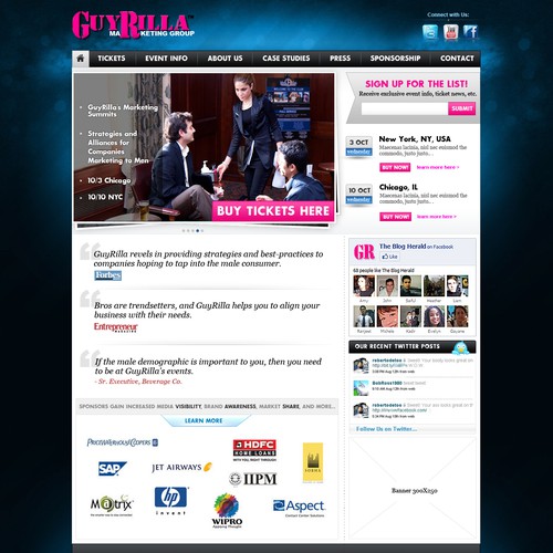 Website Layout - GuyRilla Marketing Group デザイン by KrishnaCreation