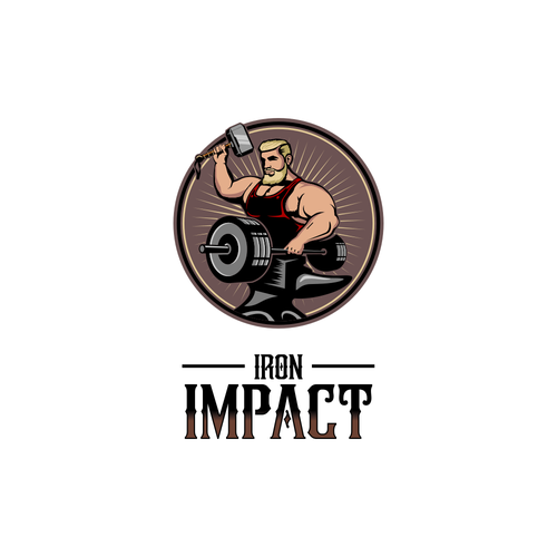 Forged Iron like Logo for an online strength & powerlifting coaching Design by Angon Graphic