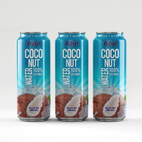 HELP CREATE A COCONUT WATER LABEL PART OF COCONUT WATER LINEUP 100% COCONUT WATER Diseño de creationMB
