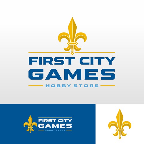 Historical themed logo for tabletop game store. Design by SacredSupply