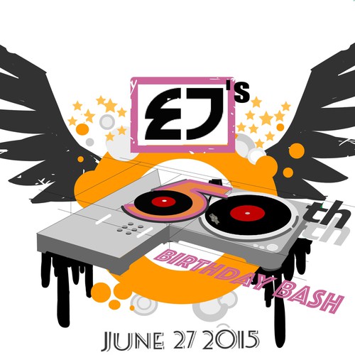 We need a logo for my friend EJ's 50th birthday bash Design by bhinocular