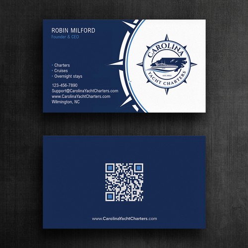 Carolina Yacht Charters Business Card Design by Felix SH