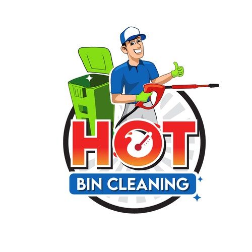 Hot Bins Cleaning - Trash Can Cleaning Design by Gula Jawa