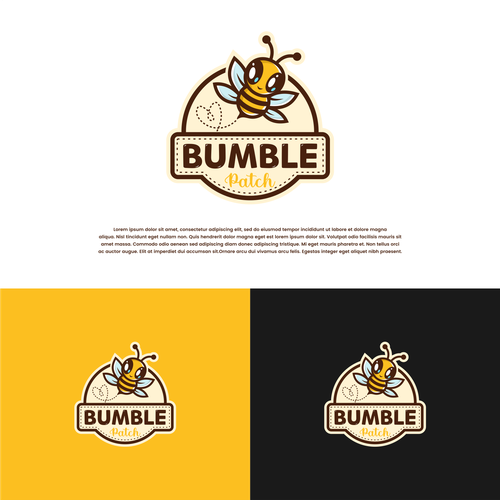 Bumble Patch Bee Logo Design by toexz99