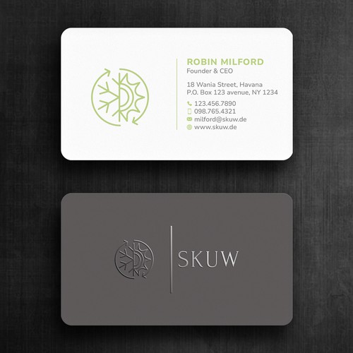 Tarjeta de presentación propuesta en el concurso por Felix SH