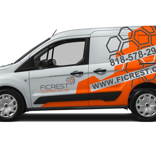 Design a clean and elegant car wrap for 2015 Ford Transit Connect Ontwerp door Konstantin Graphics