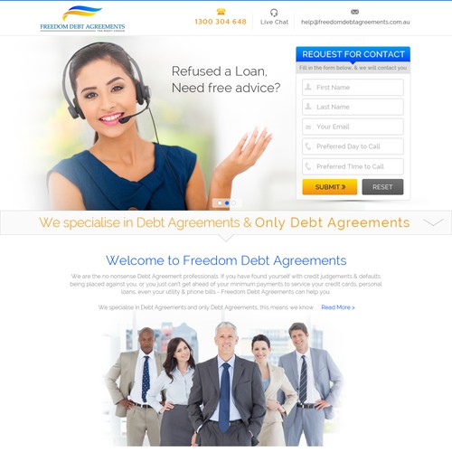 Make an awesome landing page that will generate enquiries Design by KashiArts