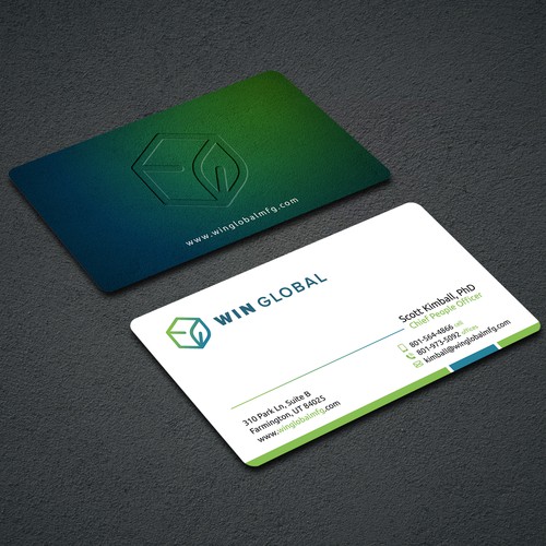 WIN Global Business Card Design Design by dkuadrat™