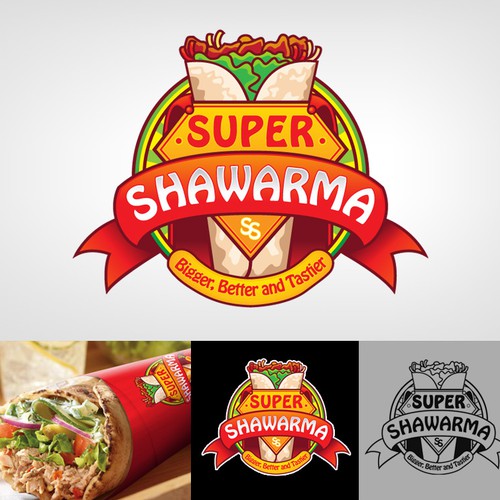 logo for Super Shawarma Design by Helmi Himawan