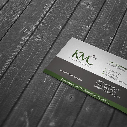 KMC Partners Business Card Design Design by conceptu