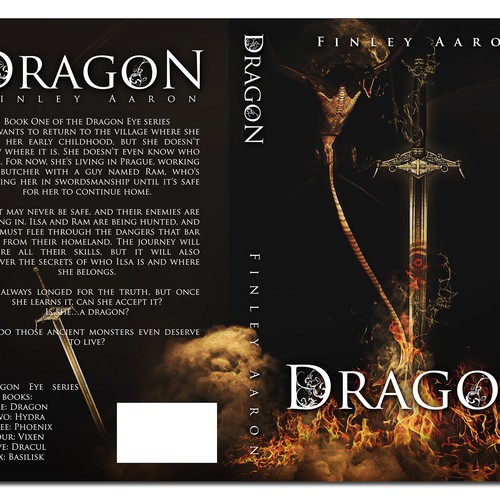 コンペ「Book Covers for the first 3 books in my YA urban fantasy series, Dragon Eye—more books to come!」のデザイン by Bandreiさん 