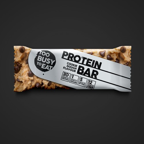 Design a unique protein bar wrapper for Too Busy To Eat Design réalisé par EM180