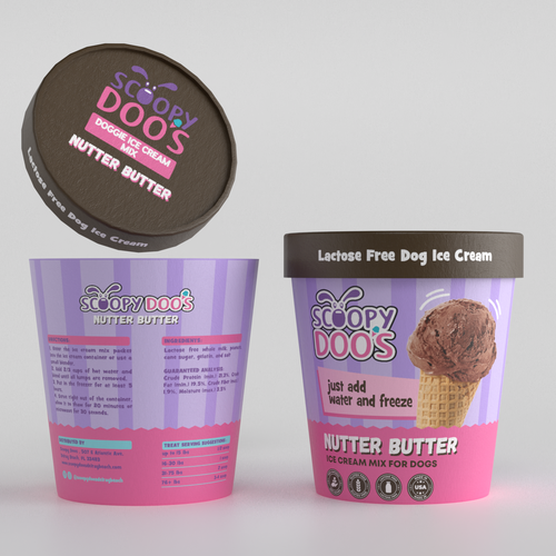 Dog Ice Cream Cup  Label Ontwerp door Tamara.D
