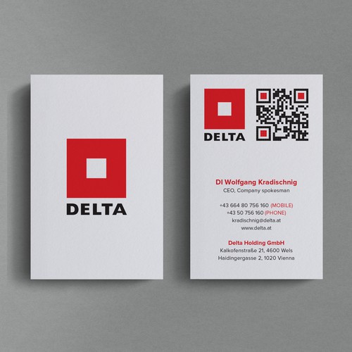 DELTA Business Card Relaunch Design by Birendra Chandra Das