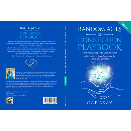 book cover- Promotes peace. Recalibrates human connections kind purposeful time together Design by Shreya007⭐