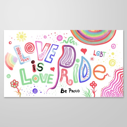 Virtual backgrounds for PRIDE month (multiple winners) Diseño de Brokoola