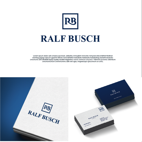 Ralf Busch Logo for Letter and Business Card Design by Pepe Delgado