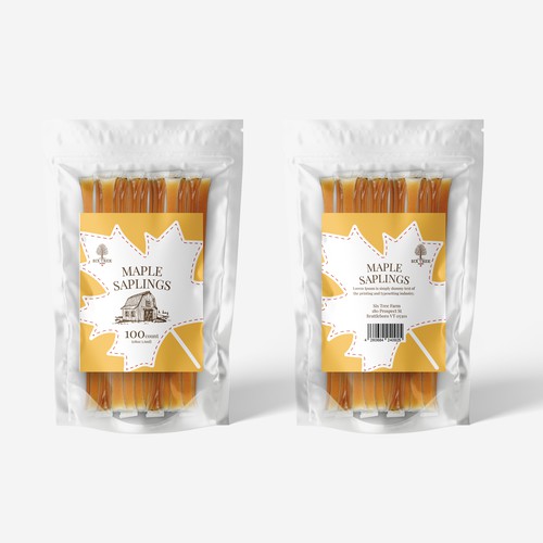 First ever production Maple Syrup Stick label Design by Designre™