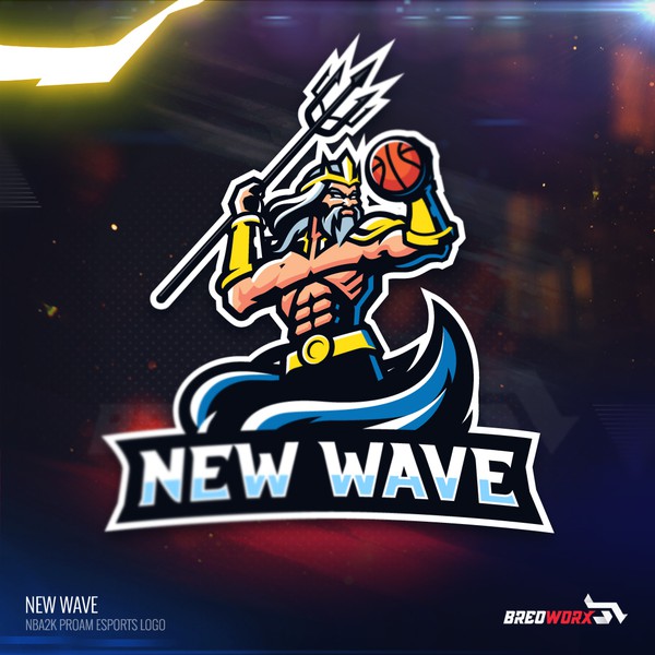 New Wave Mascot Logo design