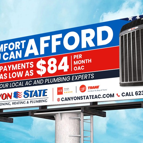 Design An Eye-Catching Billboard For An HVAC Company Design by Deep@rt