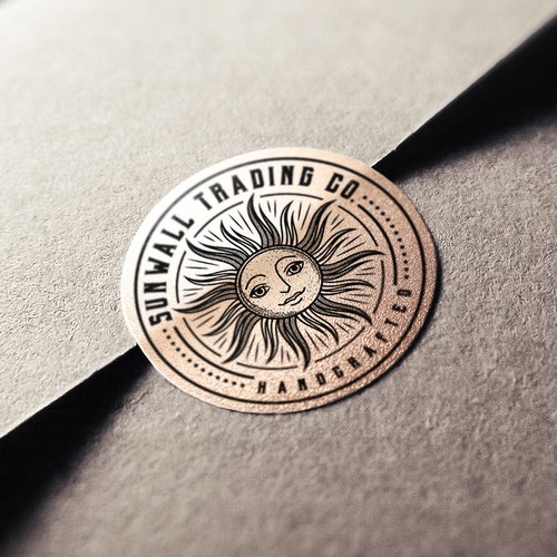 Hatching/stippling style sun logo... let’s create an awesome vintage-luxury logo! Design by Tom22