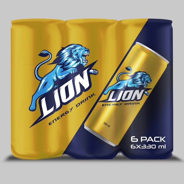 PACKAGING DESIGN LION ENERGY DRINK