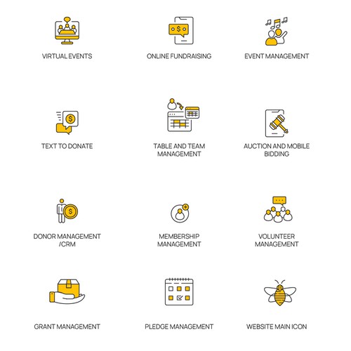 Website Caption Icon and functional illustrations Design by Angga Ramadan