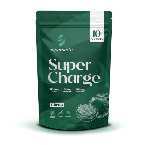 Packaging Design for a clean electrolyte supplement Design by sougatacreative