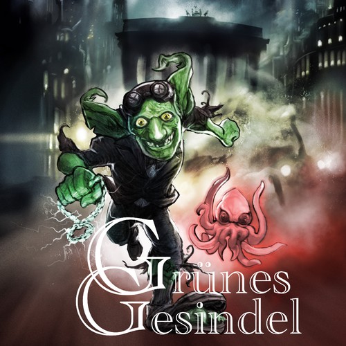 Book cover: Fantasy novel (humour, magic, steampunk) set in victorian Berlin Design by john g. reinhart