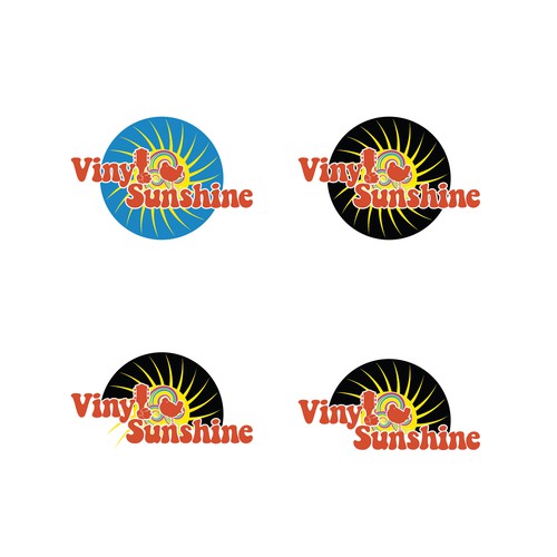 Vinyl Sunshine needs an uplifting retro, 60s/70s BAND logo Design by Kristina2-d