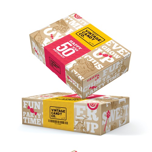 Design An Interesting Retail Vintage Candy Box / Subscription Candy Box!  (non gender or age specific, see details) Design by LoudFrog