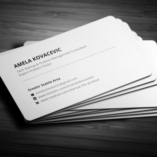Business card for a Product Manager Theme inspired by whiteboard