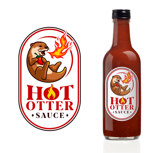 Design a Hot Sauce logo with an Otter Design by illergo