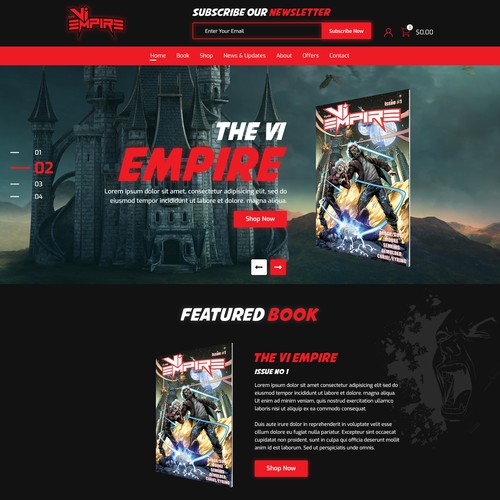 Comic Book Website Design by Factotum Designs