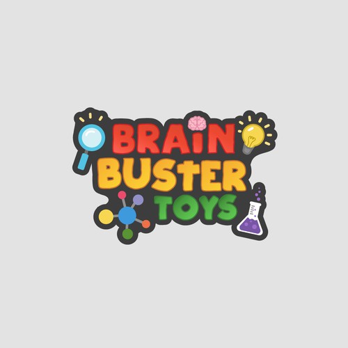 Brain Buster Toys Logo & Social Media Contest. Design by BrainstormingDsg