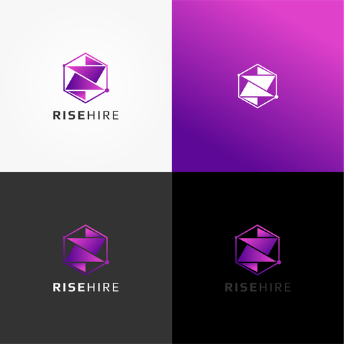 Create a polished yet creative logo for RiseHire Design by Armed™