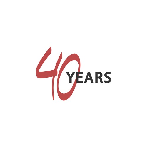 Looking for a modern, expressive 40 years jubilee logo Design by kungs