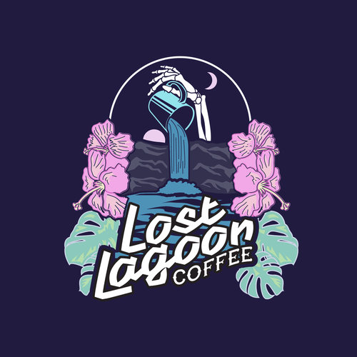 Vibey Coffee Logo for the Tiki Crowd Design by gothlux