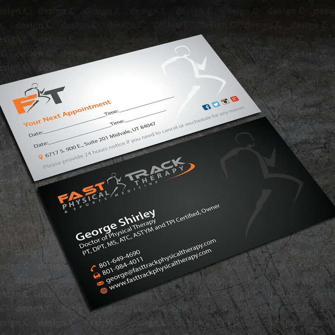 Physical Therapy business card design for Sports Medicine related