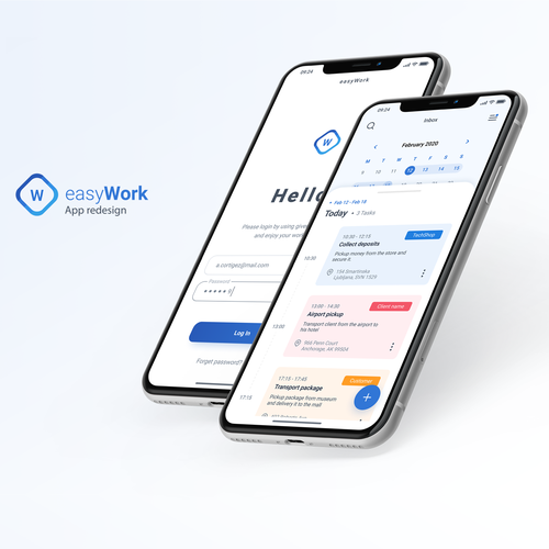 Clean and modern business app design Design by mavite