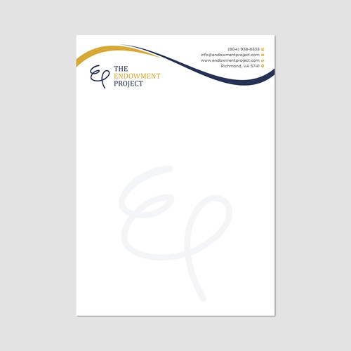 Clean, simple note design, The Endowment Project Design by prosenjit_P