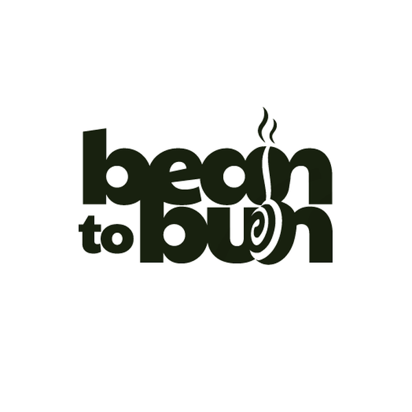 Wordmark logo with hidden object for a small coffee roaster and a bakery. 