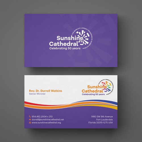 Business Card for Growing Progressing LGBTQ Church Design by AYG design