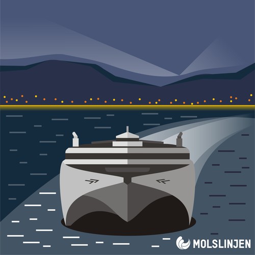 Multiple Winners - Classic and Classy Vintage Posters National Danish Ferry Company Design von princess.thania
